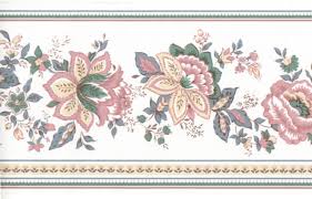 This french inspired floral wallpaper is perfect for a country house. Wallpaper Border Blue Peach Lavender Flower Floral Vine White Seabrook Ro9112 For Sale Online Ebay