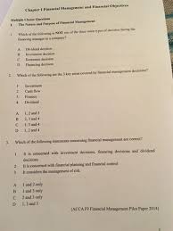 The great thing about these solutions is that they are available in pdf format in chapter wise and sequential manner and is laid down in terms of question and answers which makes studying a breeze and also helps. Read Financial Management Questions And Answers Pdf File Format
