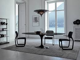 Shop pottery barn for expertly crafted oval dining tables. Knoll Saarinen Tulip Oval Dining Table Black Base Nero Marquina Marble Top By Eero Saarinen Chaplins