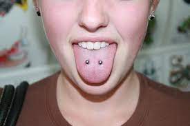 Lengua Horizontal Venom Piercing Surface Tongue Piercing Surface Piercing