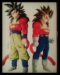 Prismacolor Colored Pencil Drawing Of Goku And Vegeta Ssj4 33x48 Watch The Full Video On My Youtube Channel Goku Drawing Dragon Ball Super Manga My Drawings