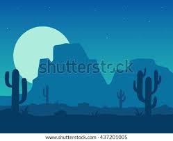 Illustration about night in desert with meteor fall and full moon. Shutterstock Puzzlepix
