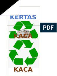 1 berikan kitar semula dalam keluarga. Stiker Utk Tong Kitar Semula