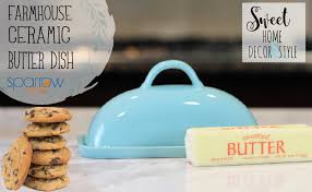 Farmhouse cow butter dish $19.49. Ceramic Butter Dish With Lid Mason Covered Butter Dish Butter Keeper Holds 1 Full Stick Of Butter Includes Tray With Cover Blue Amazon Co Uk Home Kitchen