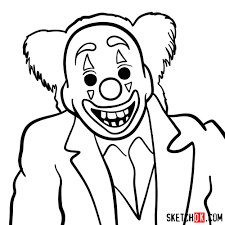 Bekijk meer ideeën over clown gezichten, clown, schilderij. How To Draw Joker Clown Mask From Joker 2019 Film Sketchok