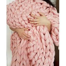 Loom knit this cozy blanket with jumbo red heart irresistible yarn and your zippy loom. 20x20in Super Chunky Knitted Blanket Giant Stitch Natural Merino Wool Blanket Handmade Big Throw New Year Gift Buy Online In Cayman Islands At Cayman Desertcart Com Productid 50325061