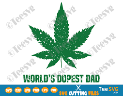 Download Worlds Dopest Dad Weed Svg Funny Fathers Day Carnabis Png Dxf Eps Sublimation Clipart Design Teesvg