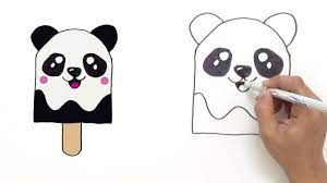 Draw two dots to get eyes. Easy Kawaii Step By Step Beginner Panda Ice Cream Cute Drawings Cuteanimals