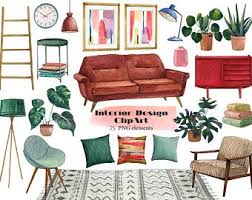 Download in under 30 seconds. Png Chair Clip Art Watercolor Colorful Set Of Different Modern Chairs Armchairs Sweet Home Set Digital Tropical Paper Instant Download In 2021 Mood Board Living Room Living Room Designs Interior