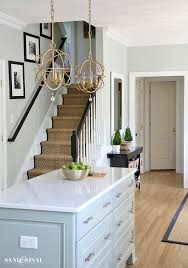 Coastal Kitchen Makeover The Reveal Blue Kitchen Island Coastal Kitchen Blue Kitchens