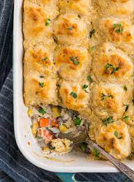 Add the flour and cook, whisking, until golden, 1 to 2 minutes. Chicken And Biscuits Healthy Casserole Recipe