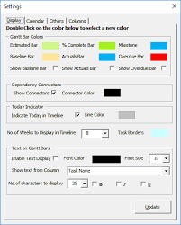 Customizing The Gantt Chart Timeline Colors Gantt Excel