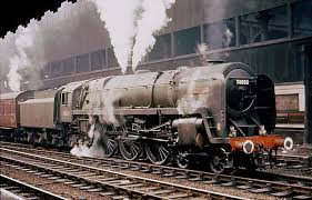 Lord Tennyson 70032 Rare Colour Photo Britannia Class Locomotive Steam Locomotive Steam Trains Uk Steam Railway