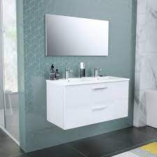 Check spelling or type a new query. Start Salle De Bain Double Vasque Miroir L 100 Cm 2 Tiroirs A Fermeture Ralenties Blanc Laque Cdiscount Maison