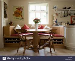 circular table and old wooden chairs in