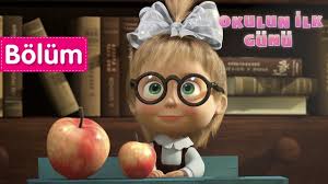 Masa Ile Koca Ayi Okulun Ilk Gunu Bolum 11 Youtube