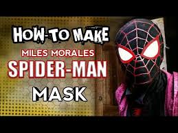 Cosplay spider man homecoming mask superhero peter parker spiderman mask pvc. How To Make Miles Morales Spiderman Mask Diy Tutorial Youtube