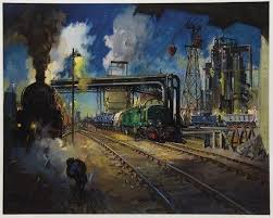 16 Cuneo Terence Service To Industry British Railwa Lot 16 Steam Art Railroad Art Train Art