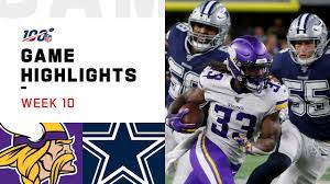 Football games on thanksgiving day have been part of our culture since the game itself evolved in the 19th century. Vikings Vs Cowboys Week 10 Highlights Nfl 2019 Youtube