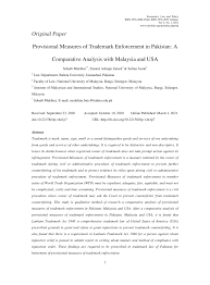 A writ of possession is a court order that tells the sheriff to put you, everything you own, and everyone in your household out of the place where you live. Pdf Provisional Measures Of Trademark Enforcement In Pakistan A Comparative Analysis With Malaysia And Usa