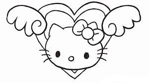 Draw hello kitty by following this drawing lesson. How To Draw Hello Kitty Love Heart With Wings My How To Draw
