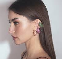 Nano Kaju Earrings In Forest Green