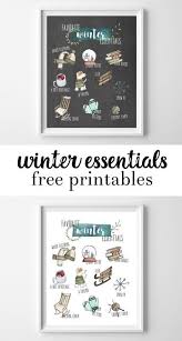 Winter Essentials Winter Printable Art Christmas Wall Art Wall Decor Free Printables Winter Printables Free Free Printable Art Christmas Wall Art