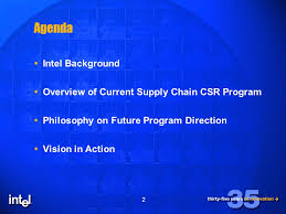 75 intel corporation jobs in kulim. 1 Intel S Approach To Supply Chain And Csr Intel S Approach To Supply Chain And Csr Bob Leet Supplier Hr Ehs Program Manager Ppt Download