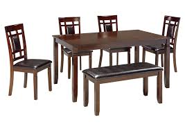 bennox brown dining room table set