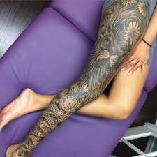Arm Sleeve Tattoos For Black Females The Black Skin Tattoo World Leg Tattoos Women Tattoos Leg Sleeve Tattoo