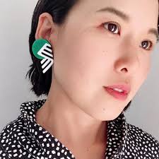 Acrylic Geometric Graphic Design Stud Earrings // Accessory // Statement  Piece // Architectural // Abstract // Artsy // Ribbon // Futuristic