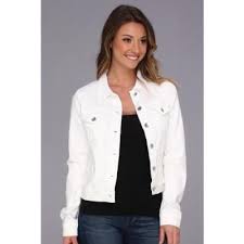 Veste rayée en pur coton. Veste En Jean Blanche Big Star White Jean Jacket Outfits Jean Jacket Outfits Black Skirt Long