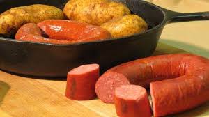 We ate gramigna, tortelloni, tagliatelle bolognesi, rabbit and sliced meat. Smoked Ring Bologna Meat Beef Pork Wisconsin River Meats