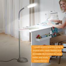 Brightech Litespan Led Bright Reading And Craft Floor Lamp Modern Standing Pole Light And Gooseneck Dimmable Adjustabl Floor Lamp Modern Floor Lamps Flooring