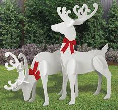 All Weather Large Reindeer Yard Display Christmas Props Christmas Yard Art Christmas Yard Decorations