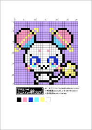 スター トゥインクルプリキュア 宇宙妖精フワのアイロンビーズ図案 サキエルのアニメドット絵ブログ 図案 クロスステッチ 図案 アイロンビーズ