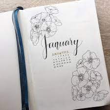 January Bujo Cover Page Bullet Journal Inspiration Sketchbook Journaling Bullet Journal Inspo