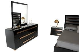 See more ideas about rose gold bedroom, rose gold rooms, gold bedroom. Glossy Black Rosegold King Bedroom Set 5pcs Vig Nova Domus Romeo Made In Italy Vgacromeo Blk Set Ek 5