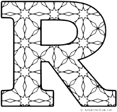 Free Printable Alphabet Coloring Letter R With Pattern For Kids And Adults Free Stencils Printables Alphabet Coloring Pages Coloring Letters