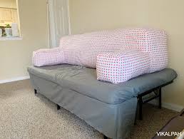 The average couch backrest slopes back by about 15 degrees. Vikalpah How To Convert A Twin Bed Into A Couch Diy Cover Button Tufting Tutorial