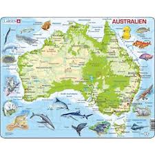 Seterra testet spielerisch erdkundekenntnisse rund um städte, länder und kontinente. Rahmen Puzzle 65 Teile 36x28 Cm Karte Australien Larsen Mytoys