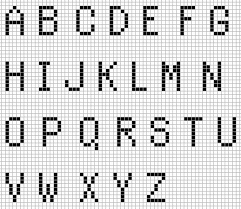 Knitted Letter Charts Roman Letters Chart Cross Stitch