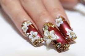 Poinsettia Nail Art Google Zoeken Prom Nail Designs Trendy Nail Design Bridal Nail Art