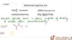 This means, there are two atoms that can donate their lone electron pairs. Bidentate Ligands Are Youtube