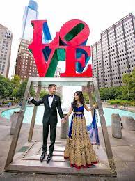 Best Indian Wedding In Philadelphia I Love Park I The Vie I Bansi Trey I Philadelphia Wedding Portrait Photography Indian Wedding Inspiration Indian Wedding