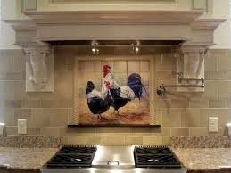 rooster tiles kitchen backsplash