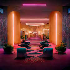 Midjourney prompt: a dreamcore hotel lobby - PromptHero