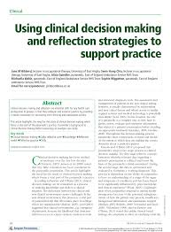 What is an example of reflection paper? Pdf Using Clinical Decision Making And Reflection Strategies To Support Practice