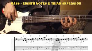 Bass Triad Arpeggios Easy Song Exercise Bass Guitar Lesson With Tab