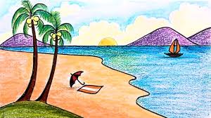 Karena kami memiliki banyak koleksi gambar yang sangat mudah. How To Draw A Sea Beach Scenery For Kids Step By Step Scenery Drawing For Beginners Youtube Scenery Paintings Sand Drawing Beach Scenery